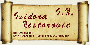 Isidora Nestorović vizit kartica